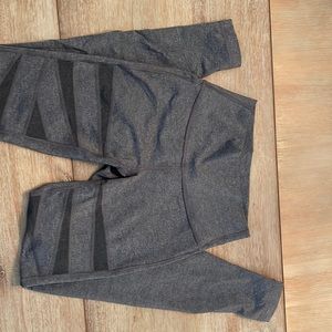 Lululemon gray leggings with cut outs